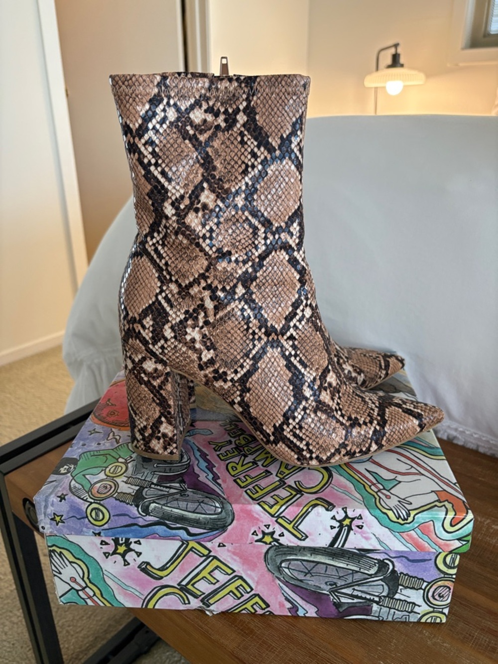 Jeffrey Campbell Siren Boot in Python Print